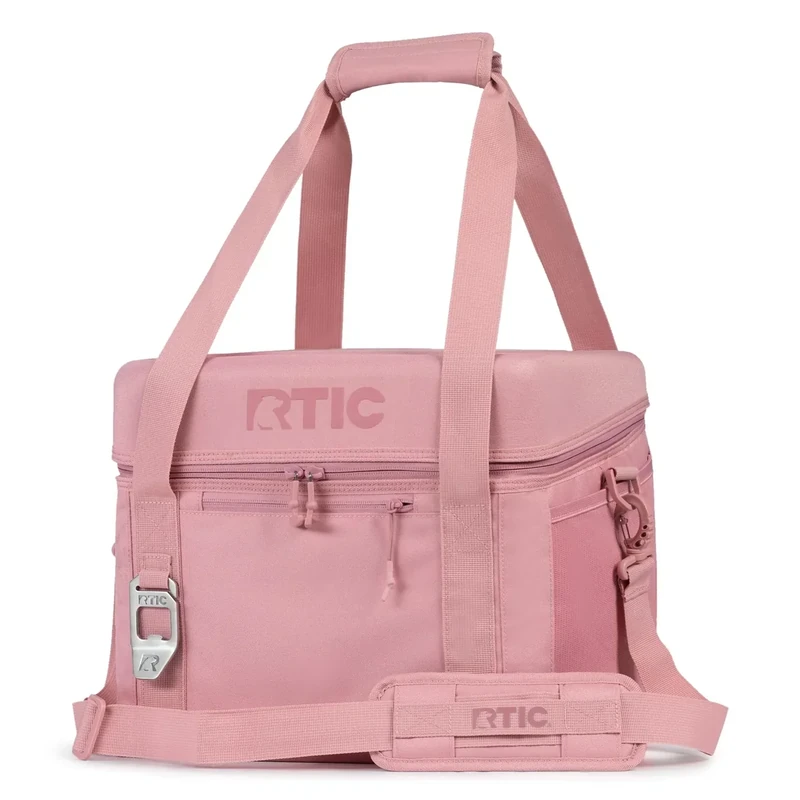 RTIC 15 Can Everyday Cooler, Soft Sided Portable Insulated Cooling for Lunch, Beach, Drink, Beverage, Travel, Camping, Picnic, for Men and Women, Dusty Rose