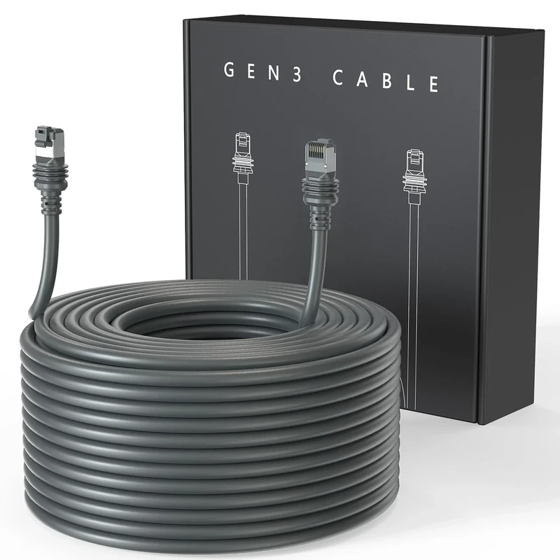 LUCMO 100FT (30M) Starlink Gen 3 Waterproof Extension Cable - Grey