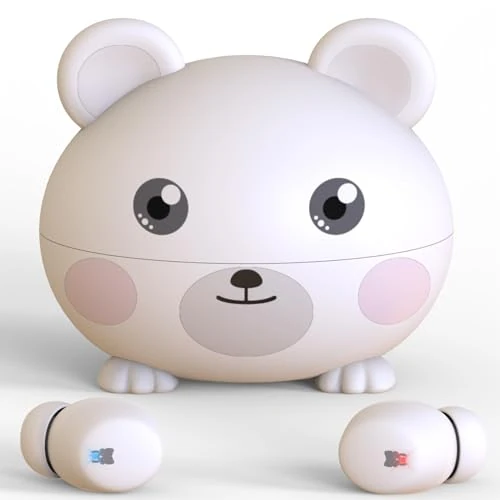 COOTIMOCK Kids Bear Shape Wireless Earbuds - Fun Safe Audio