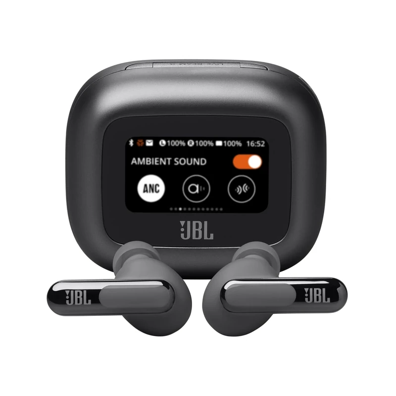 JBL Live Beam 3 - True Wireless Noise-Cancelling Stick-Closed Earbuds, 48Hrs Total Playback, Wireless Charging, 6 Mics for Perfect Calls, Multi-Point Connection, IP55 Waterproof and dustproof (Black)