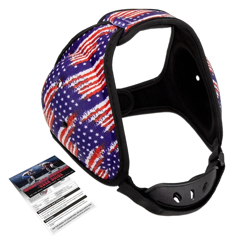 Trymaker Wrestling Headgear, Youth Head Gear with Chin Cup, Sorf Ear Guard for Men, MMA, Jiu-Jitsu (for Users Aged 12+)