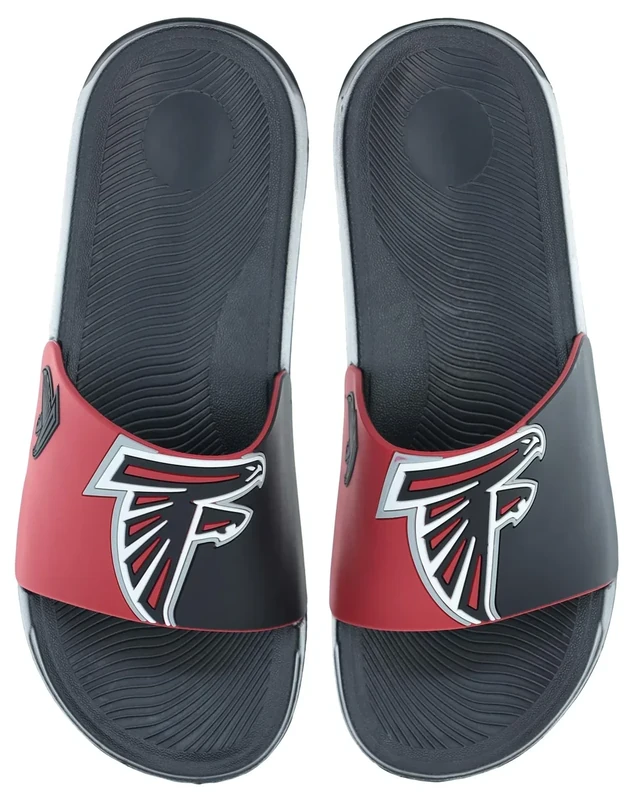 FOCO Men's NFL Big Logo Raised Slide, Atlanta Falcons, Medium