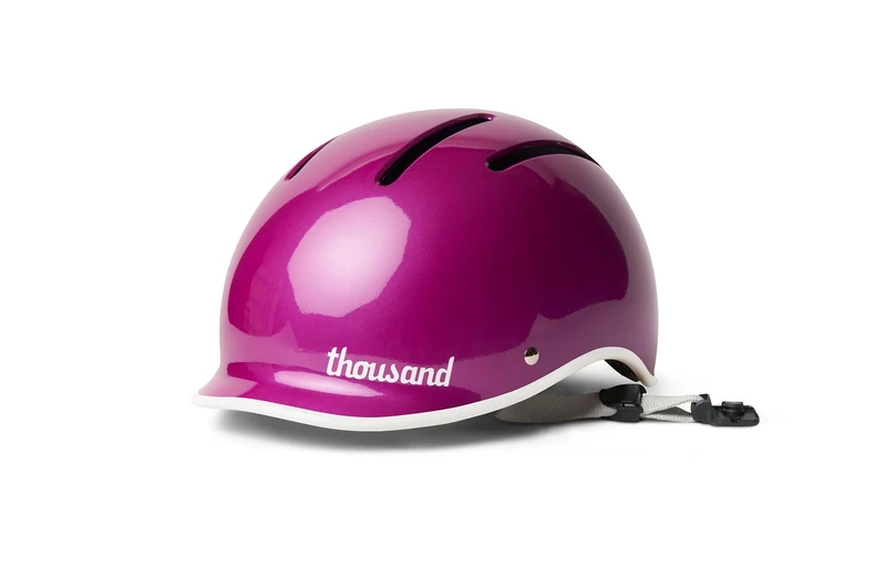 Thousand Kids Helmet – Free Reflective Sticker Pack to Customize, No Pinch Magnetic Buckle, Multi Sport Safety CSPC ASTM CE Certified – Jr Collection (Vivid Violet, Nylon Straps)
