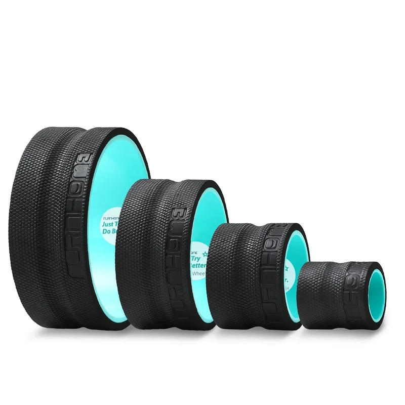 Furnhome Back Roller - Back Wheel for Deep Tissue Massage,Yoga Wheel for Back Pain & Stretching- Comfy Deep Tissue Massage Roller (4-Pack)
