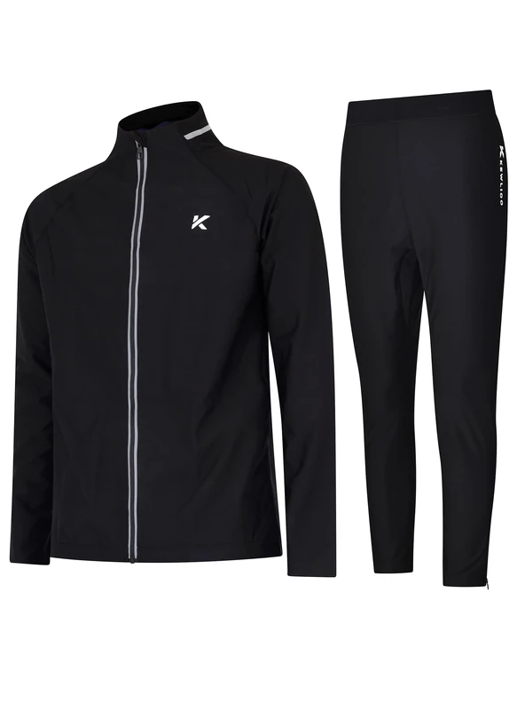 Kewlioo Men's Full Sauna Suit Shirt and Pants Combo - Heat Trapping Sweat Compression Vest & Pants, Sweat More & Look Great, Gym Workout Exercise Versatile Heat Shaper Shaper Jacket (Black, 4XL)