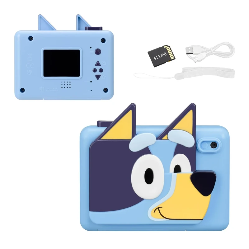 eKids Bluey Kids Camera with 512MB SD Card - Photo & Video for Kids - Image 1