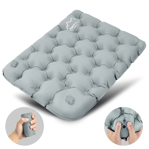 ONTYZZ Grey Waterproof Cushion Inflatable Cushion Push-Up Inflatable Cushion for Airplane Hiking Office Stadium