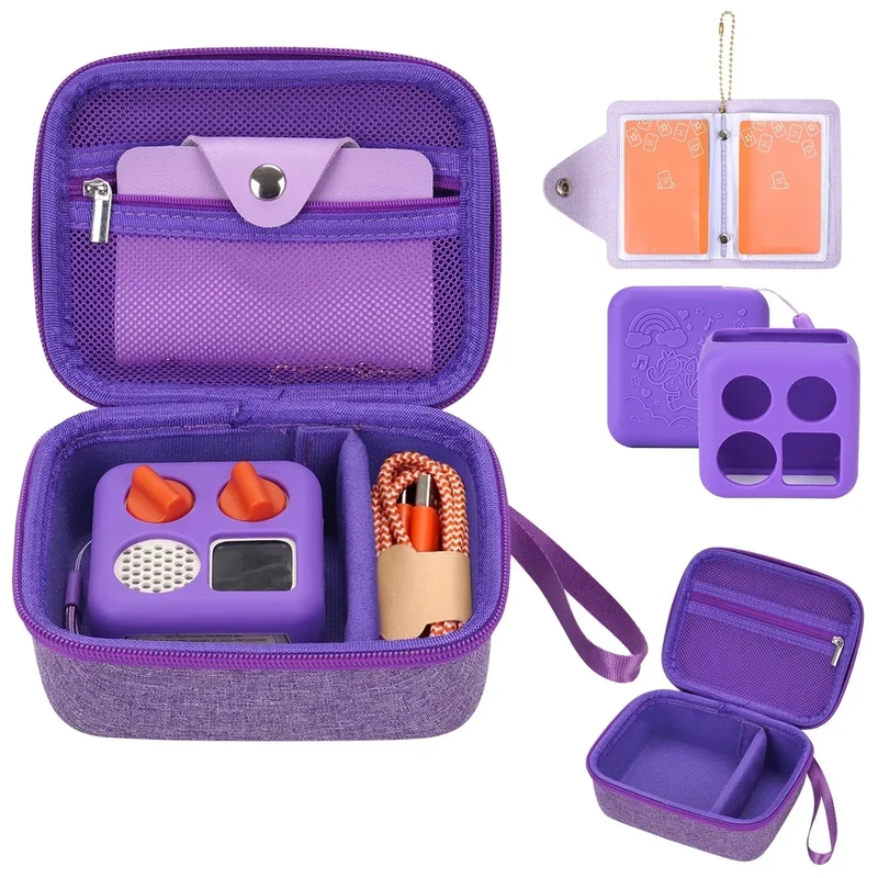 MGZNMTY Travel Case & Thick Silicone Cover for Yoto Mini - Purple