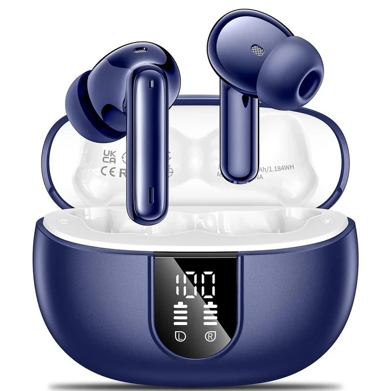 Aoslen 2025 Bluetooth 5.3 Earbuds - 42h Playtime, 4 ENC Mic, LED