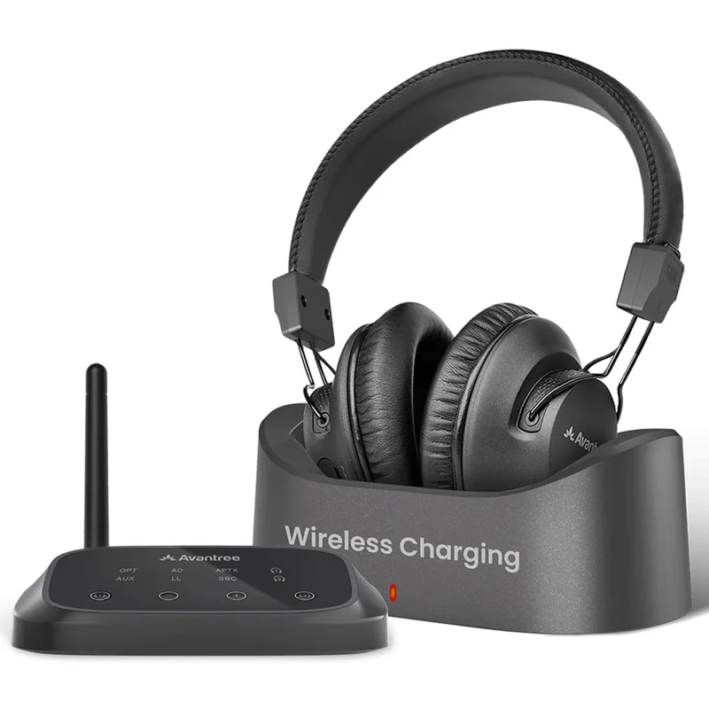 Avantree HT5009 Plus - Comfortable Wireless TV Headphones, 60h Battery