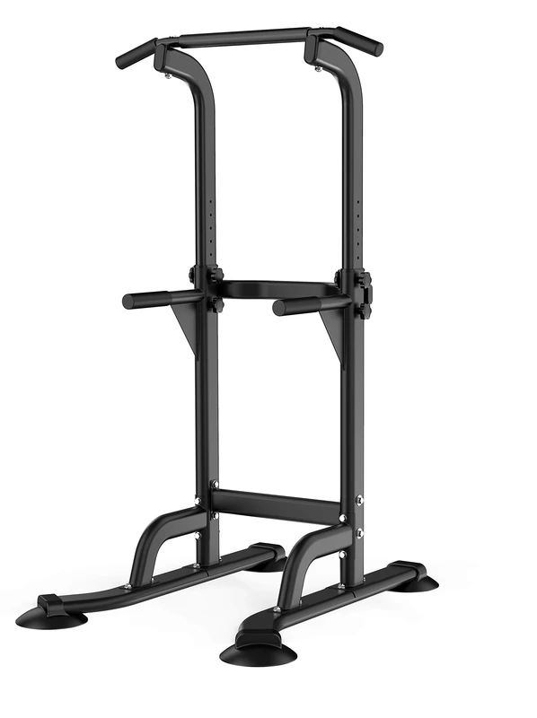 DONIUZ Power Tower Pull Up Bar and Dip Station, Multi-Function Home Gym, Strength Training Fitness Equipment, Height Adjustable(BLACK)