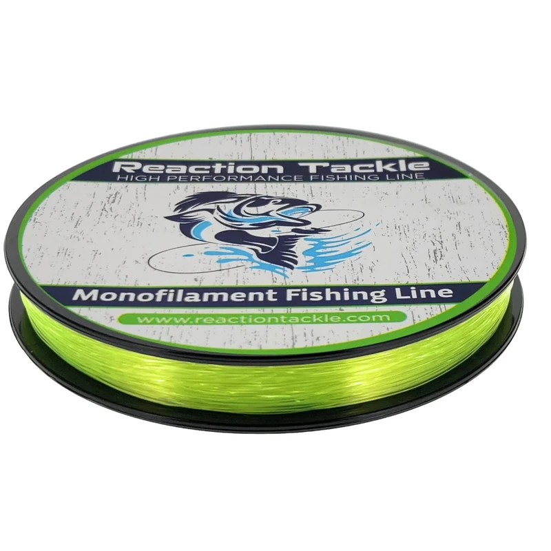 Reaction Tackle Monofilament Fishing Line- Strong and Abrasion-Resistant Nylon Mono Fishing Line, Freshwater and Saltwater Fishing Line Yellow 25/350