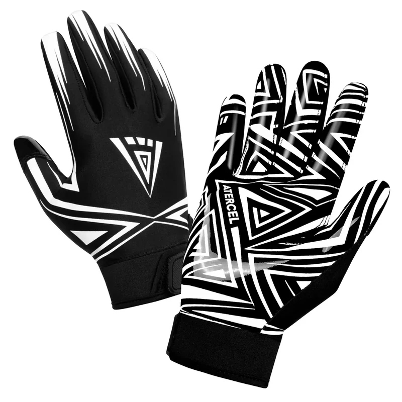 ATERCEL Football Gloves Men Football Receiver Gloves, Enhanced Performance and High Grip Rugby Glove for Adults