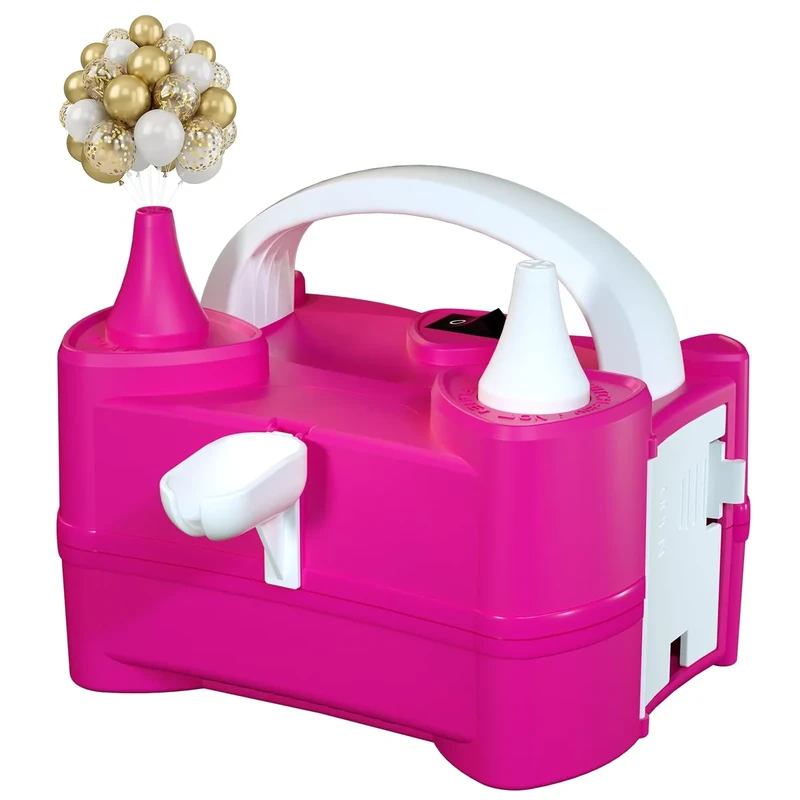 Beeyaky Balloon Pump Valentines Day Decor - Electric Balloon Pump for Party Decorations, Portable Dual Nozzle Balloon Inflator for Balloon Arch Kit
