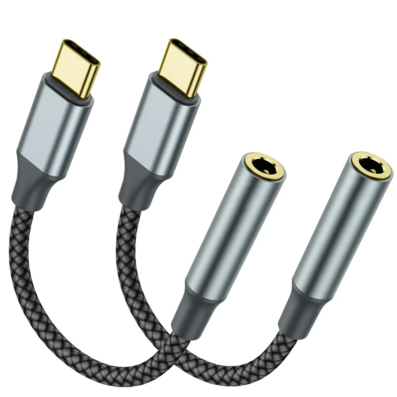 TIPSEAN USB C to 3.5mm (2 Pack) - iPhone 17/16/15, Galaxy S23, Pixel