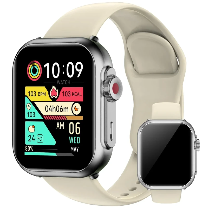 QONBINK 1.85" Watch - Bluetooth Calls, 120+ Sports, 1000mAh IP68