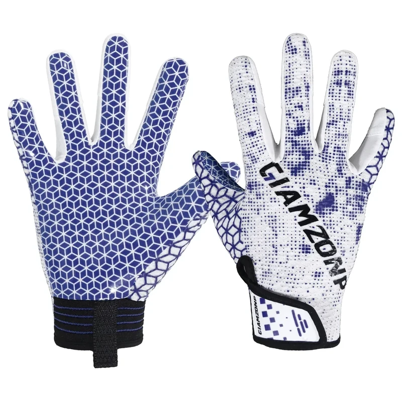 AIGEVTURE Youth Football Gloves Wide Receiver Best Gifts Kids Flag Football Receiving Gloves Boys Girls Boys Girls Blue Small
