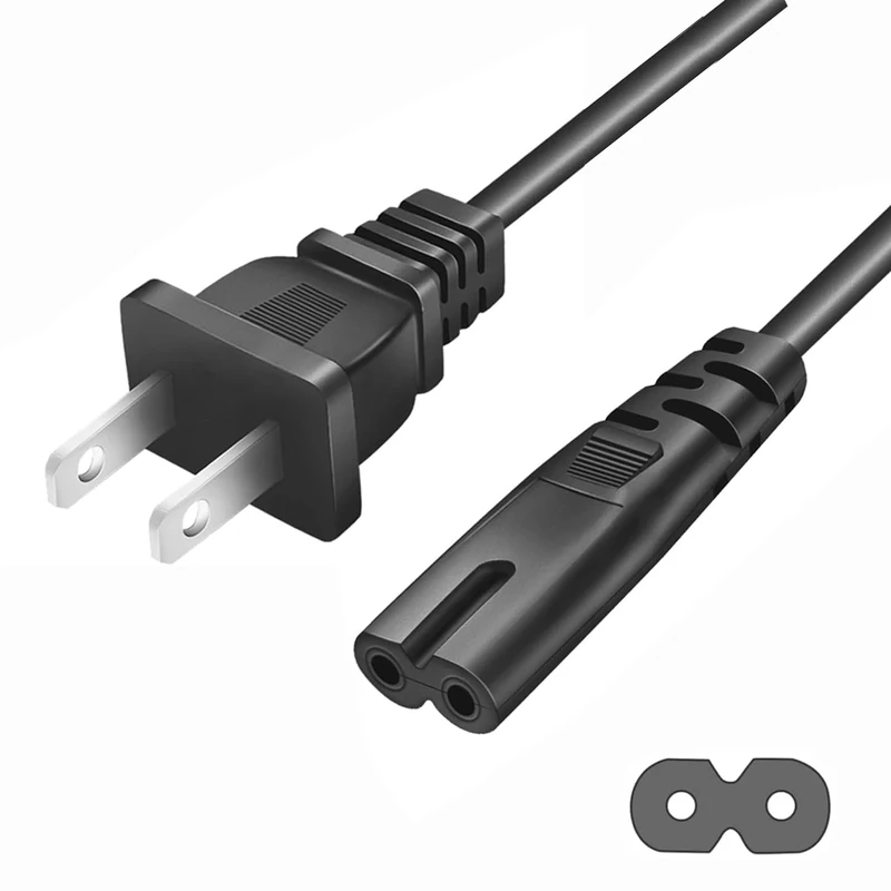 ILOVYO 5ft 2-Prong Power Cord - Fits PS5/PS4/PS3 Slim & Xbox Series