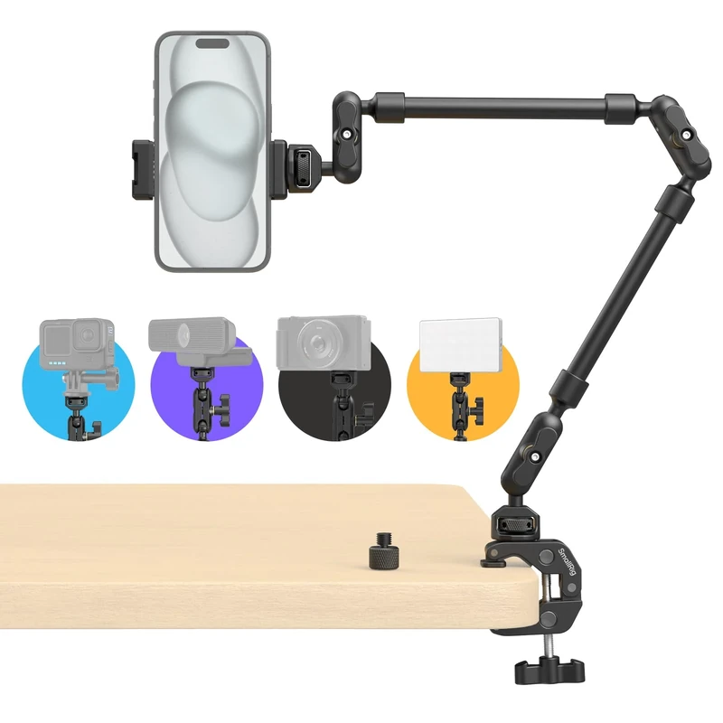 SMALLRIG 22" Magic Arm Clamp - 56cm Flexible Overhead Camera Mount