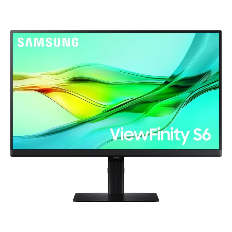 SAMSUNG 24" ViewFinity S6 (S60UD) Series QHD High Resolution Computer Monitor, 100Hz, HDR10, USB-C, Built-In LAN Port, Daisy Chain Support, Easy Setup, Height Adjustable Stand, LS24D606UANXZA, 2024