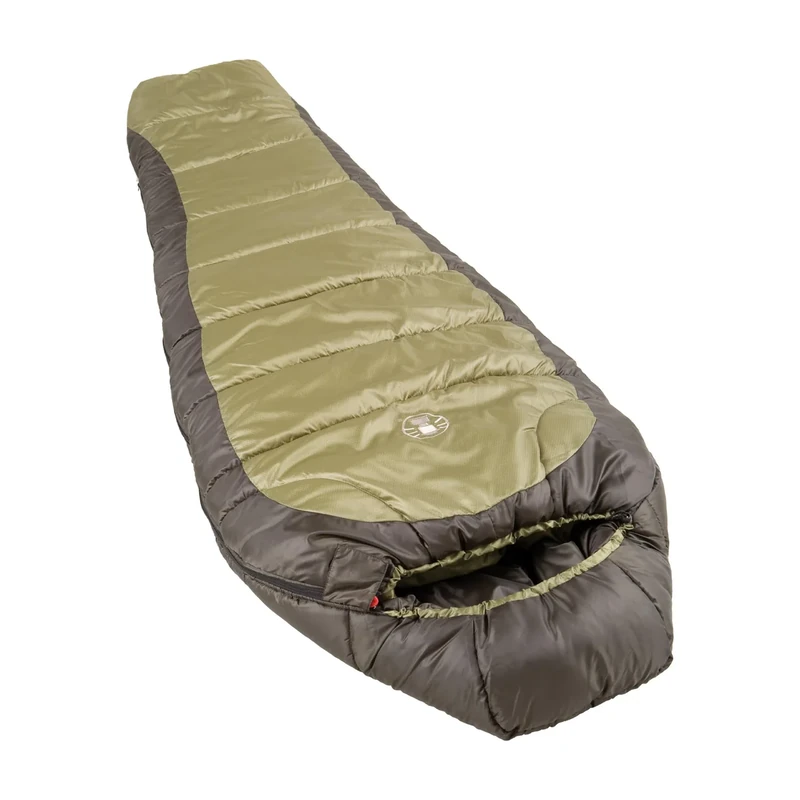 Coleman North Rim 0°F Big & Tall Sleeping Bag, Cold-Weather Mummy Sleep Sack with No-Snag Zipper & Adjustable Hood for Warmth & Ventilation, Large Camping Sleeping Bag