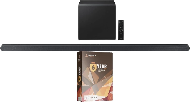 Samsung HW-S800D 3.1.2 Ch Soundbar and Subwoofer with Wireless Dolby Atmos and 6 Year Amber Protection Plan (2024)