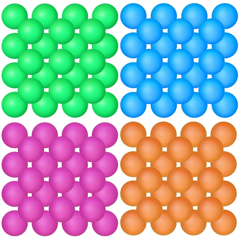 Hanaive 100 Pack Table Tennis Balls Multi Colored 40mm Plastic Balls Bulk Washable Small Game for Carnival Pool Games, Party Decoration Pet Toy(Bright Color)