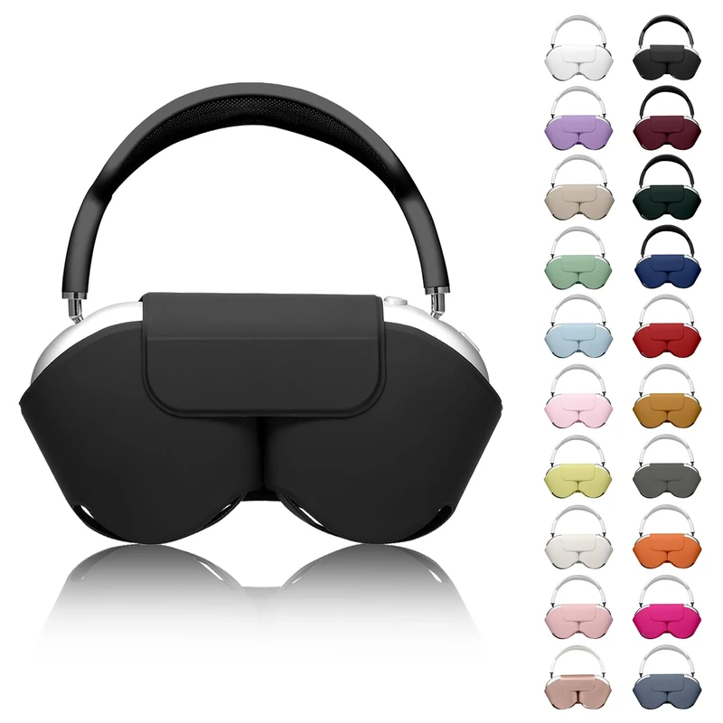 Youtec AirPods Max Smart PU Leather Case - Sleep Mode, Black