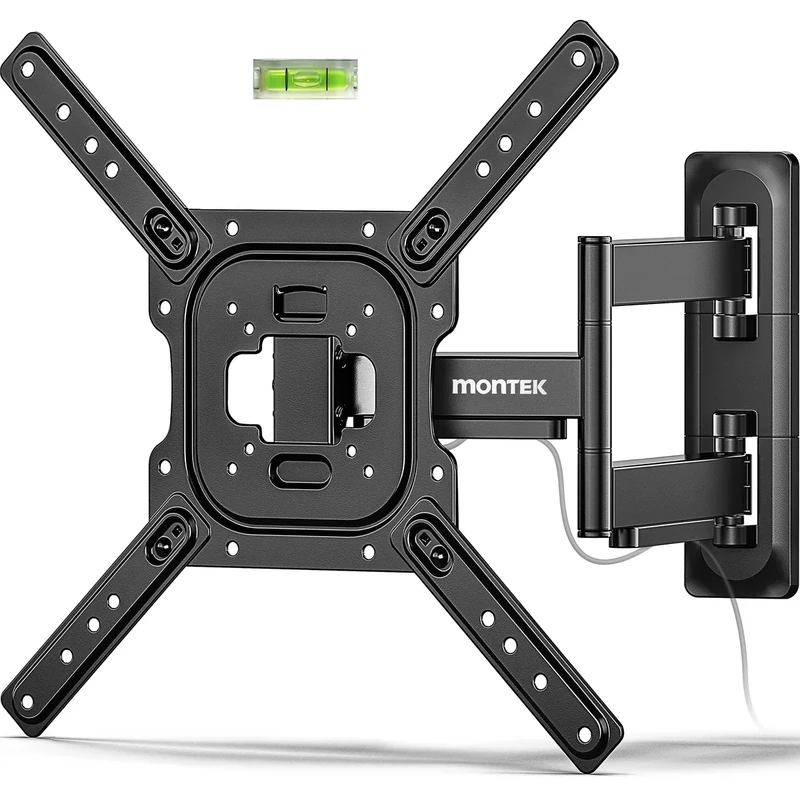 monTEK Full Motion TV Wall Mount - 23-65 Inch Swivel Tilt, 77lb