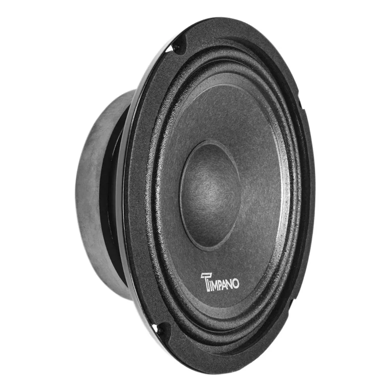 Timpano 6.5 Inch Shallow Car Speaker 600 Watts TPT-MB6-4 Slim Shallow Profile 4 Ohm, PRO Midbass Car Audio Loudspeaker Compact for Doors (Single)