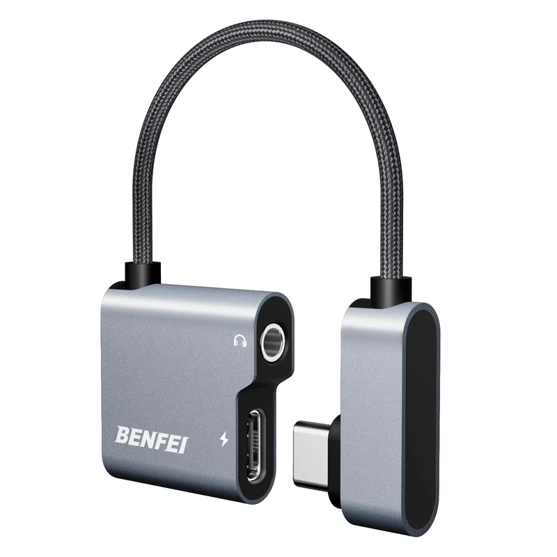 BENFEI USB-C to 3.5mm Adapter 60W Charge - iPhone 15/Android