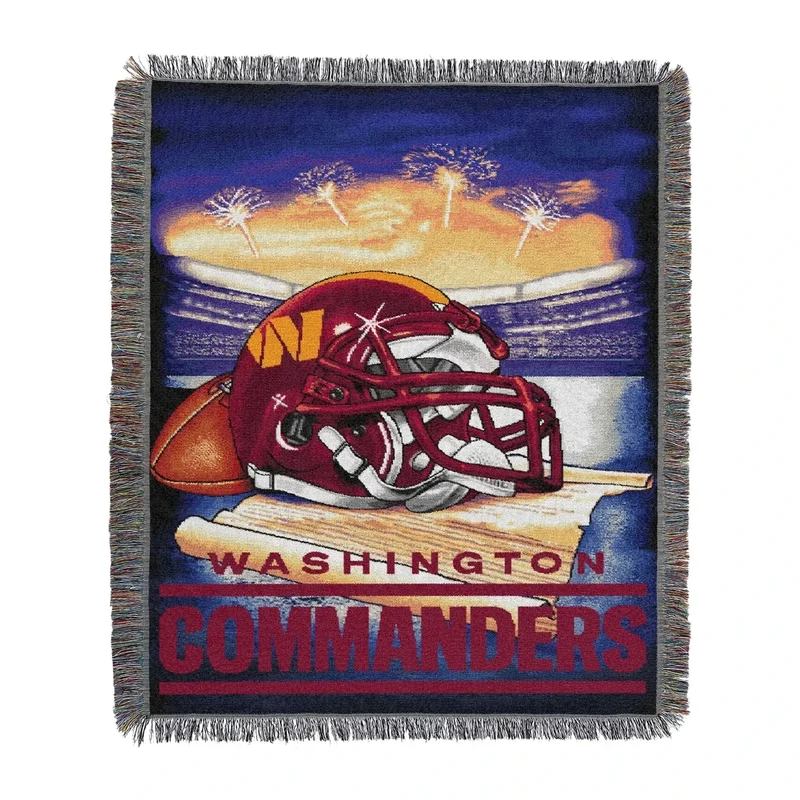 Northwest NFL Washington Commanders Home Field Advantage Woven Tapestry Wall Hanging, 48 x 60 Inches, Officially Licensed, Decorative Fringes