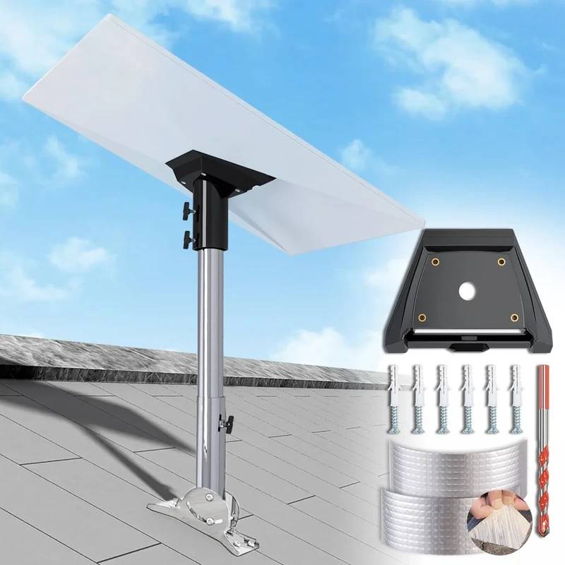 Starlink Gen 3 Pole Mount Kit, 9ft Starlink Ground Pole Mount Kit Features a Durable 1.5'' Diameter Pole with No Dig Ground Anchor, Starlink Gen 3 Pipe Adapter Included (BXGDG-4.7-14)