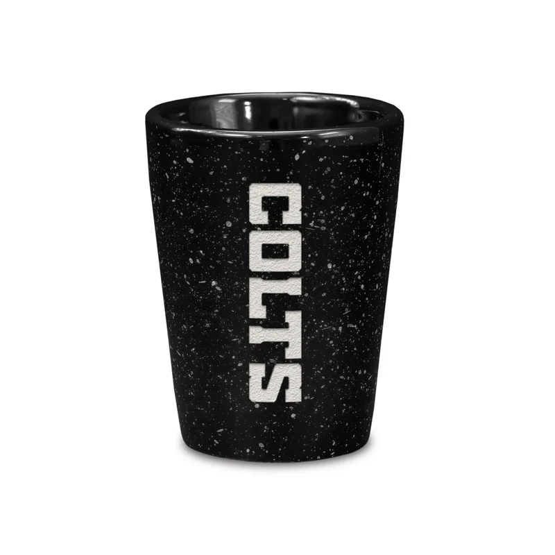Rico Industries NFL Football Indianapolis Colts 2oz Ceramic Shot Glass for Fans, Laser Engraved In Team Color Single Shot Glass - Image 1