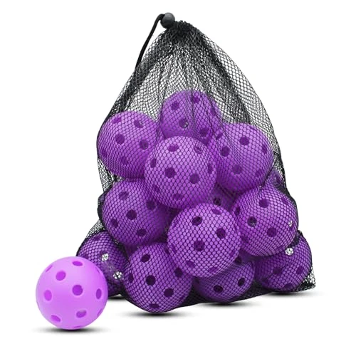 Magicorange Pickleball Balls, 20 Pack USAPA Approved 40 Holes Indoor Outdoor Pickleballs, High Elasticity & Durable Pickle Balls (Purple, 40 Holes)