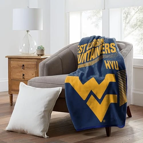 West Virginia Mountaineers 60" x 80" NCAA Officially Licensed Fleece Blanket – Oversized Ultra-Soft Bed or Couch Blanket for Dorms, TV Nights, Tailgating & College Fan Gifts