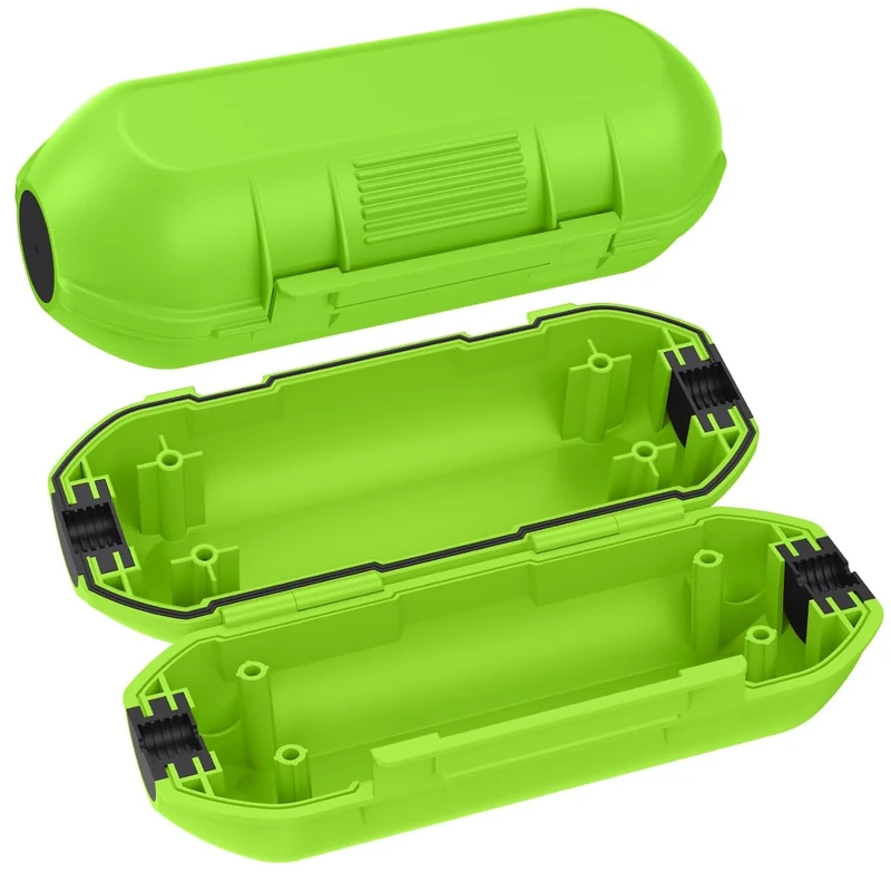 2 Pack Extension Cord Cover Outdoor, IP54, Connection Box to Protect Outdoor Outlet, Plug, Christmas Holiday Decoration Light, Green