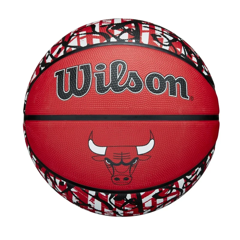 WILSON NBA Team Graffiti Basketball - Chicago Bulls, Size 7-29.5"