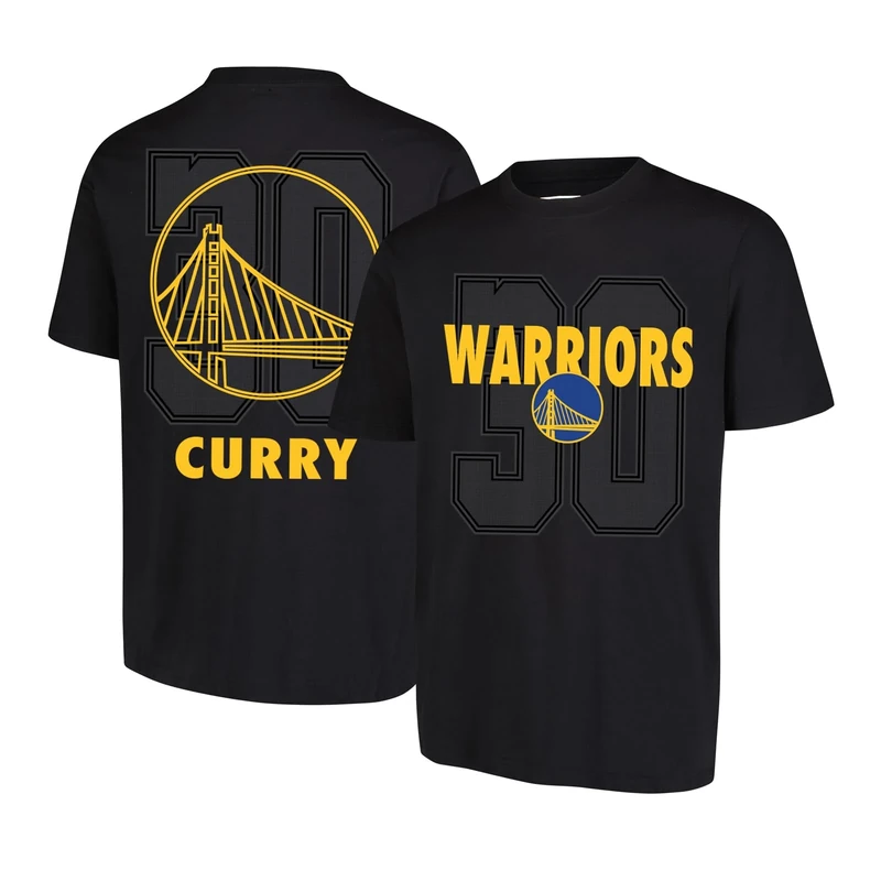 Ultra Game Men's NBA Official Super Soft Fly High Players T-Shirt, Golden State Warriors, Stephen Curry, Black, Medium