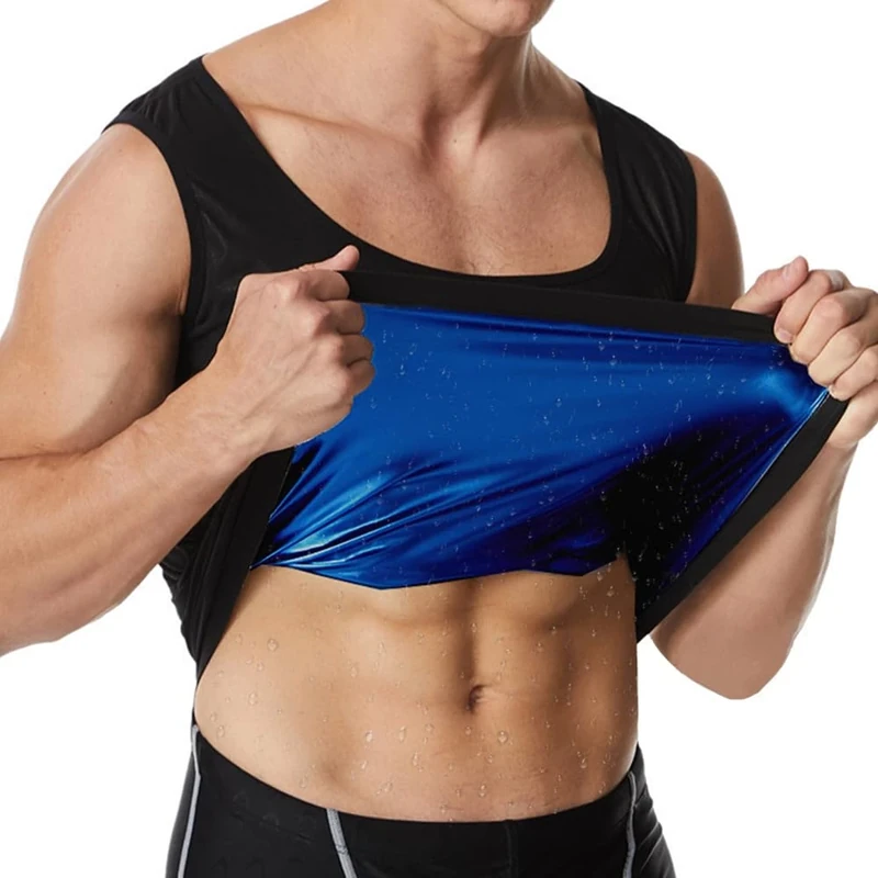 Sauna Shirt for Men,Short Sleeve Sweat Suit for Men,Mens Sweat Compression T-Shirt Top for Gym Exercise