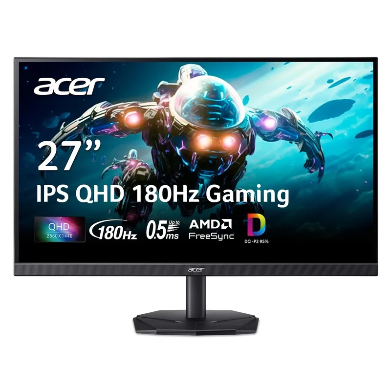 Acer Nitro 27" QHD Gaming Monitor - 180Hz, AMD FreeSync, HDR10