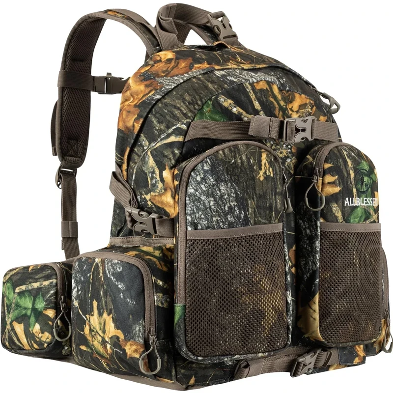 ALLBLESSED hunting backpack for men Waterproof Camo Hunting Pack gifts for men hunting gear Day Pack-BlessedLeaf-35L