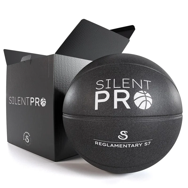 Silent Basketball – Black Mamba Premium Series – Size 7 (29.5") – Quiet Indoor Dribbling – Premium Foam Ball, Exact Shape – Child Safe, Not Vacuum Shipped – Soundless, Noiseless Indoor Play