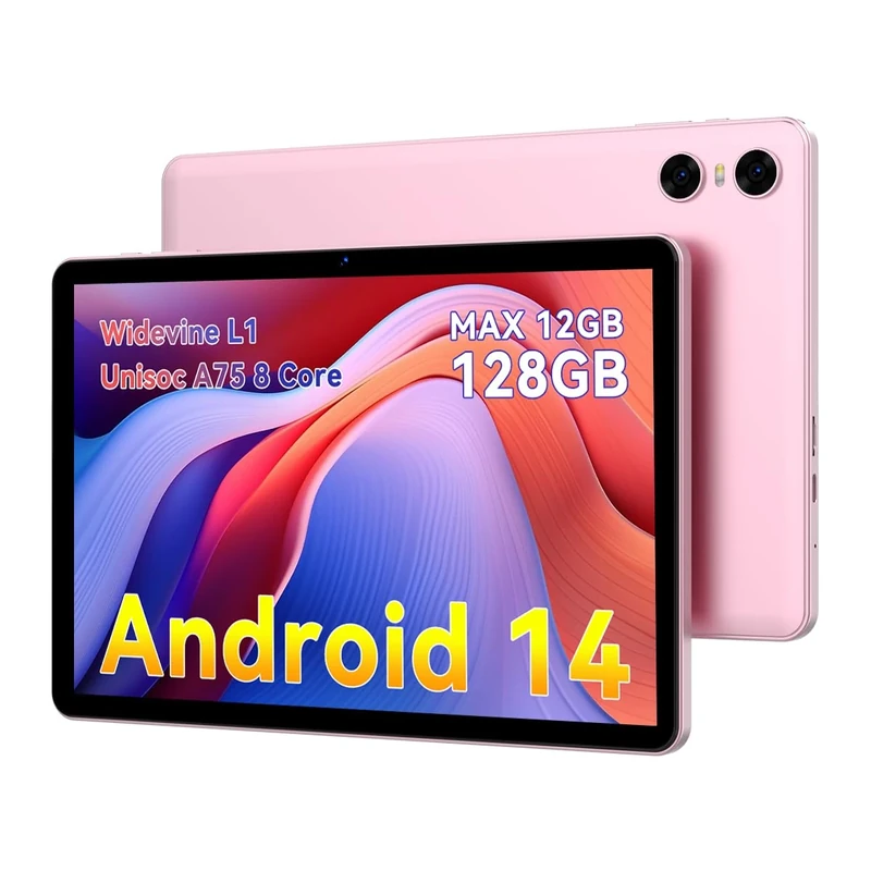 SVITOO P10 10.1" Android 14 Tablet - 128GB WiFi 6 6000mAh - Pink