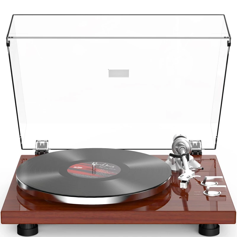 Retrolife Belt-Drive Turntable with Bluetooth, USB & RCA - Red