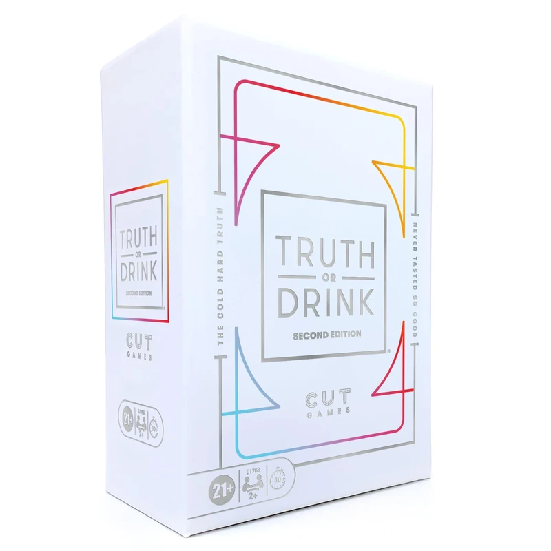 Truth or Drink Party Game by Cut I As Seen on TikTok, YouTube, and Snapchat | 410 Hilarious Questions | Ages 21+ | 2+ Players I Fun Games for Adults