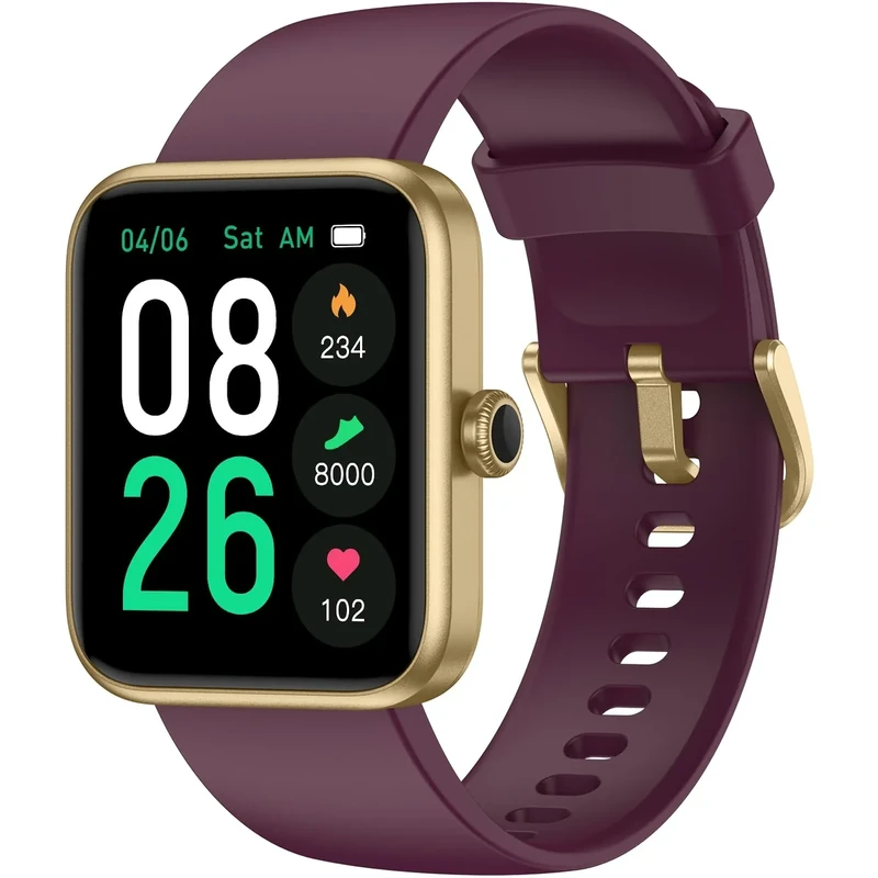 LIVIKEY Smart Watch, Fitness Tracker Watch with Heart Rate Monitor, SpO2, Sleep Tracker, 45mm Fitness Watch 5ATM Waterproof Smartwatch for Women Men Step Counter Pedometer for iOS Android Phones