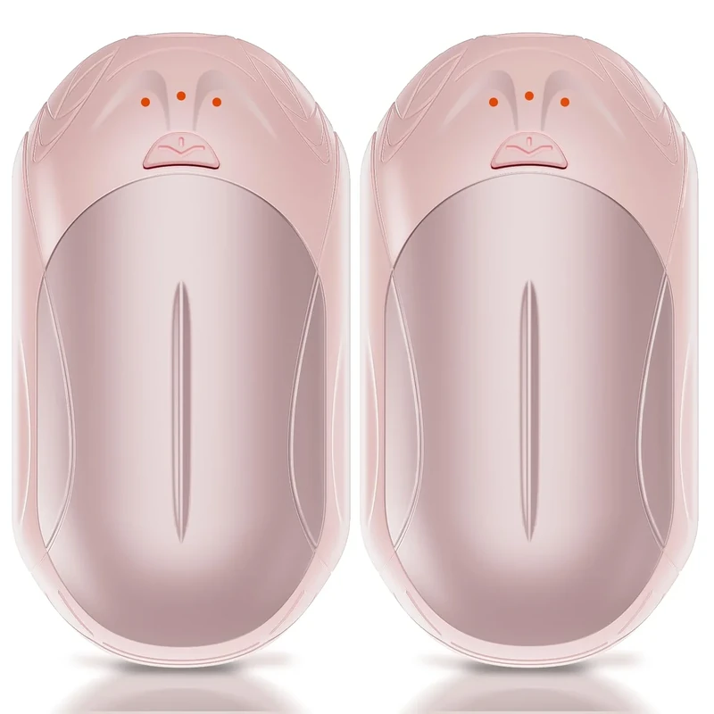 AI Hand Warmers Rechargeable 2 Pack, 20Hrs Long Safe Heat, AI Smart Chips Electric Hand Warmers, Portable Pocket Heater, Gifts for Christmas, Outdoor, Golf, Hunting, Camping Accessories-Pink