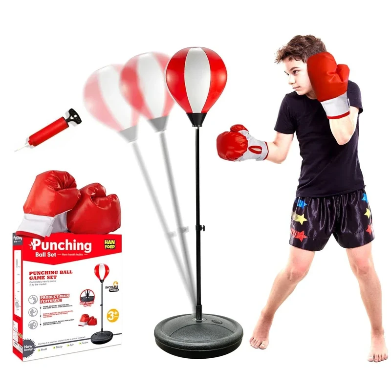 Punching Bag for Kids, 3-12 Adjustable Boxing Equipment with Boxing Gloves, Boxing Set as Boys & Girls Toys Gifts