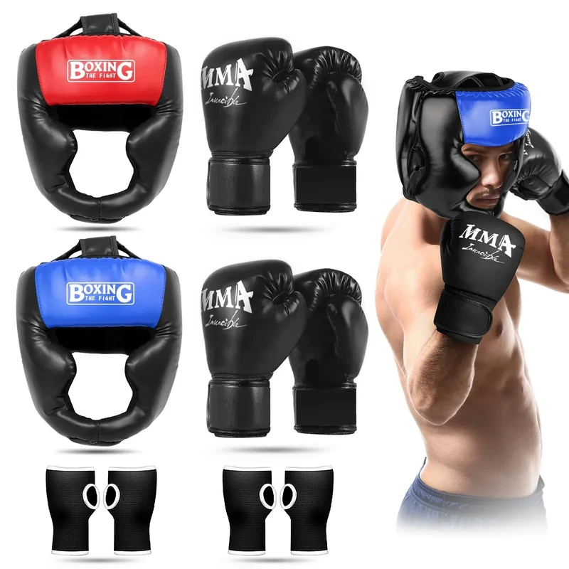 YORWHIN Boxing Headgear - 180 Vision, Chin Guard, Adjustable Fit